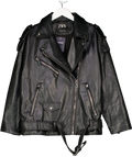 ZARA Black Faux Fur Leather Jackets UK S