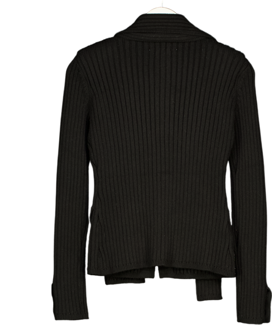 HOUSE OF SUNNY Black Power Peggy Scarf Soft Knit Cardigan UK 8