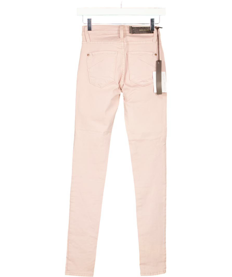 JAMES JEANS Rose Pink Mid-rise Skinny Jeans W24