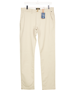 Superdry Cream Slim Tapered Stretch Chinos W32