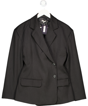 House of CB Black Hudson Hourglass Stretch-woven Blazer UK M