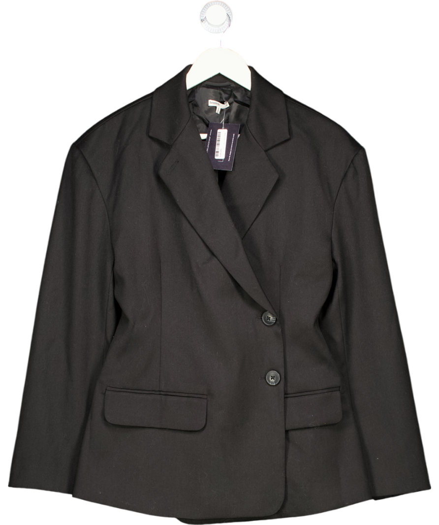 House of CB Black Hudson Hourglass Stretch-woven Blazer UK M