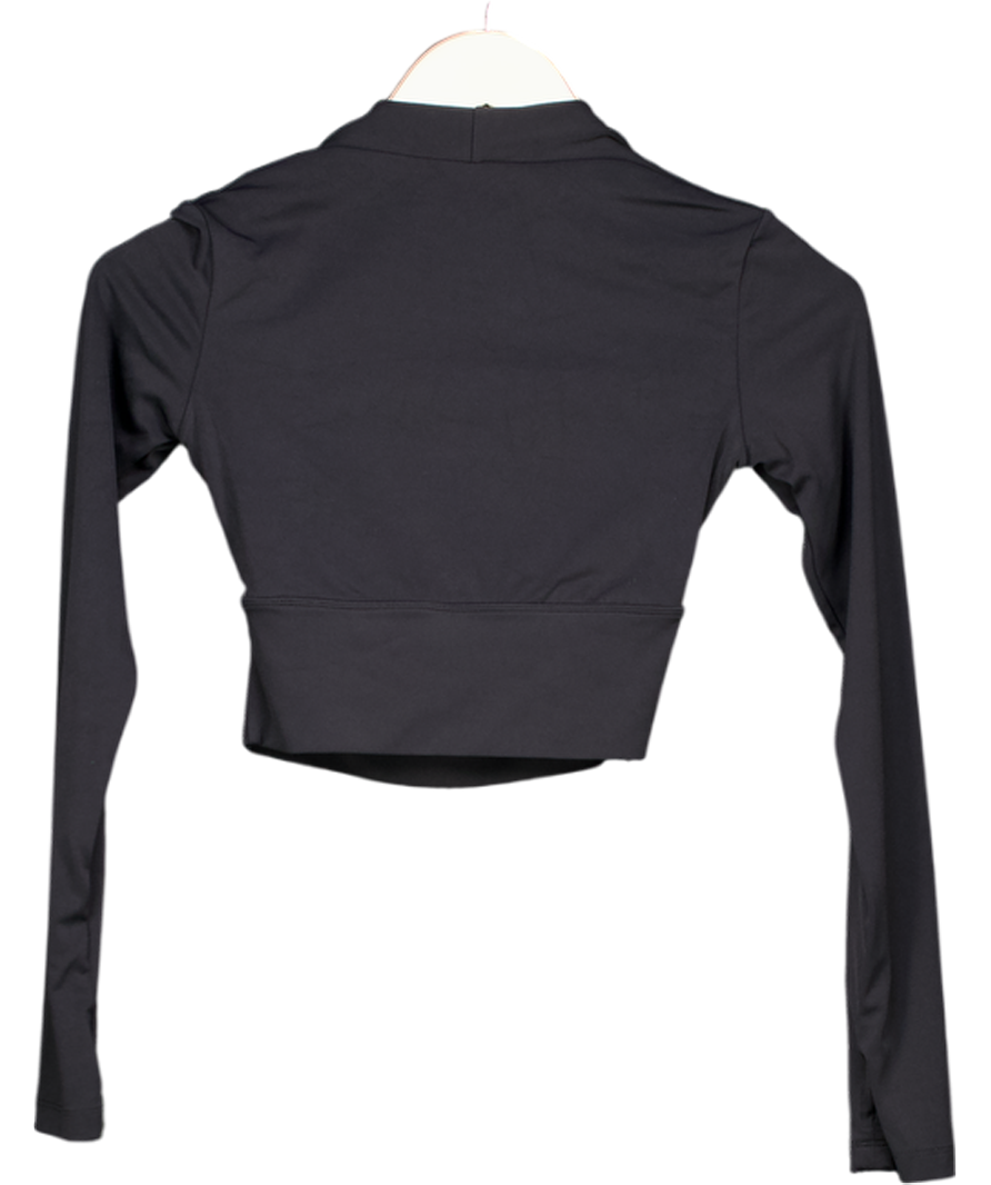 Black Elegant Crop Top UK S