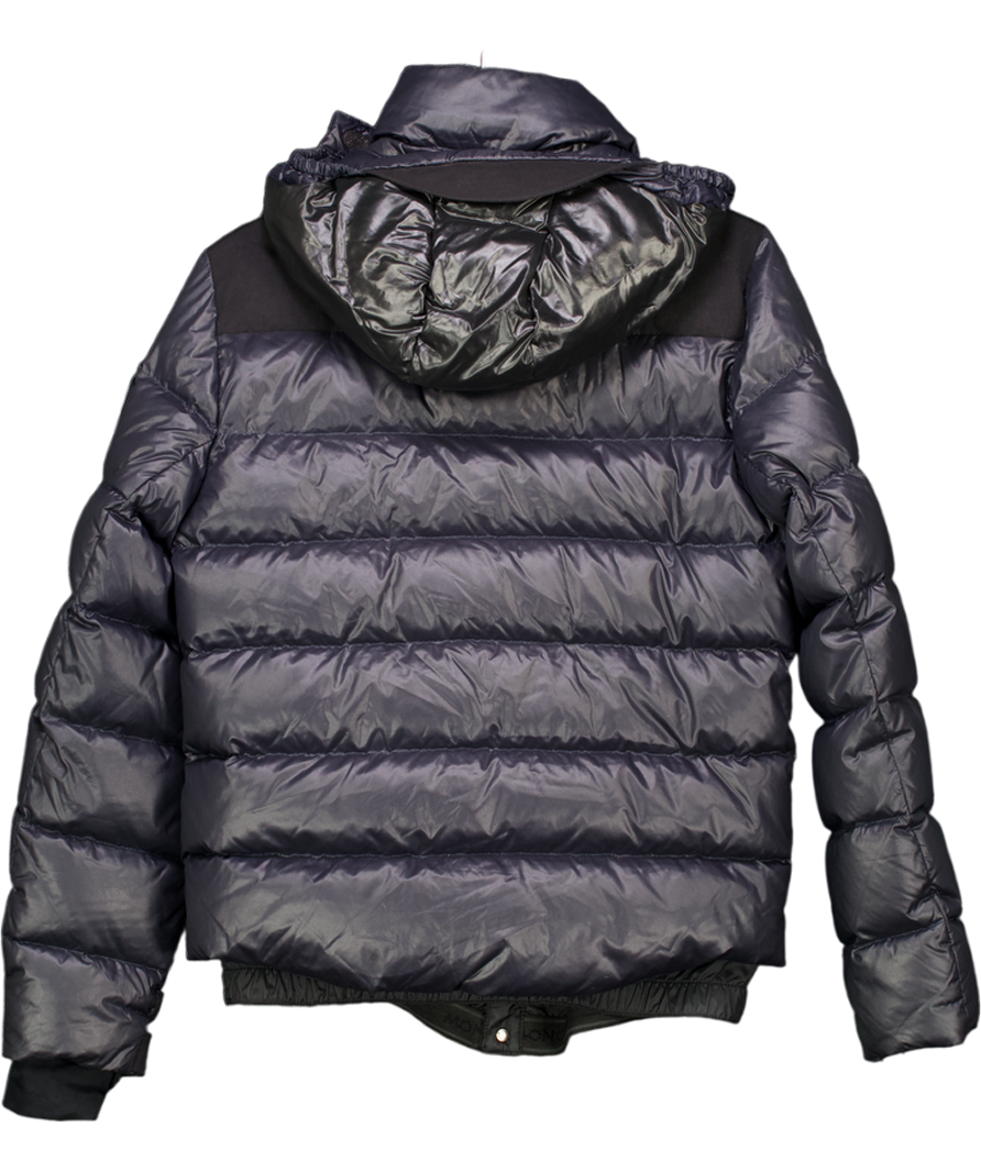Blue Moncler Junior Bady Padded Down Jacket Navy 14 Years