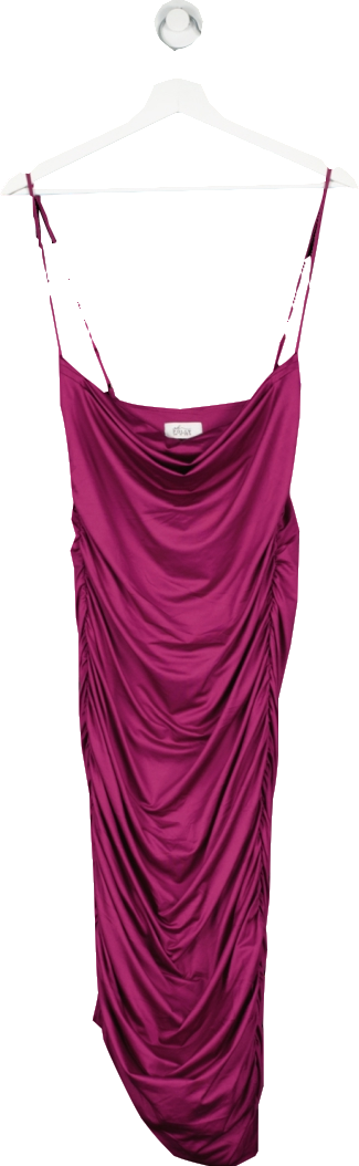 Oh Polly Forever And Always Asymmetric Midi Dress In Purple UK 12