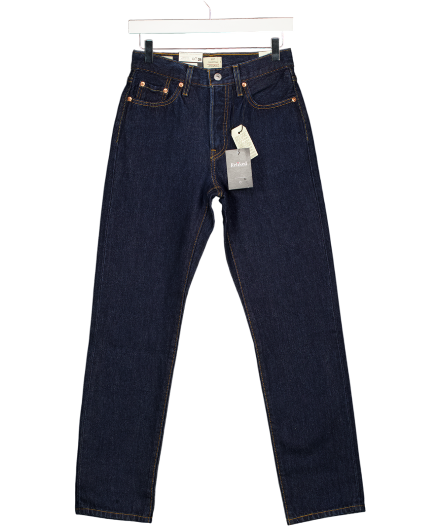 LEVI'S Original Dark Blue 5o1 Original High Waist Straight Leg Jeans L30 W25