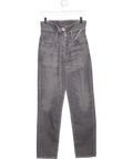 Jean Atelier Grey Corduroy Straight Leg Fold Over Trousers W25