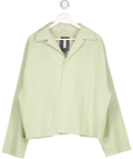 GLORYDAYS White / Green Stripe One Button Shirt UK L