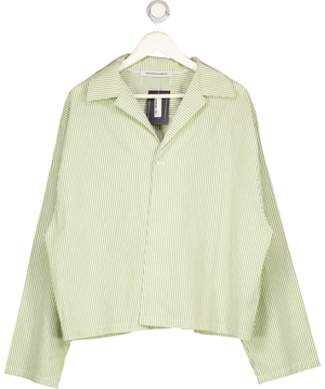 GLORYDAYS White / Green Stripe One Button Shirt UK L