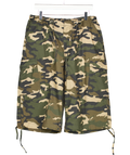 WHITE FOX Green Hidden Waterfalls Cargo Shorts Camo Print UK M