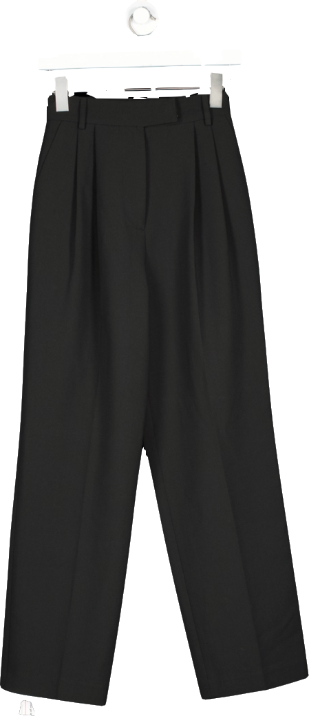 FRANKIE SHOP Black Pleat Trousers UK XS