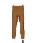 HALARA Brown High Waisted Tummy Control Pocket Shaping Training 7/8 Leggings UK XS