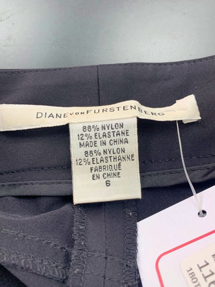 Diane Von Furstenberg Black Stretch Skinny Trousers UK 10 - Reliked