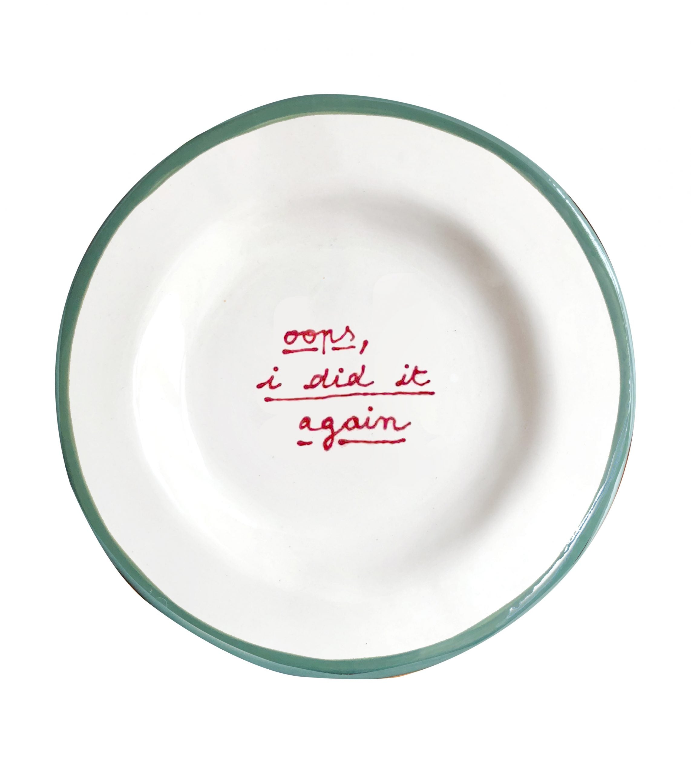 Laëtitia Rouget White Oops I Did It Again Plate