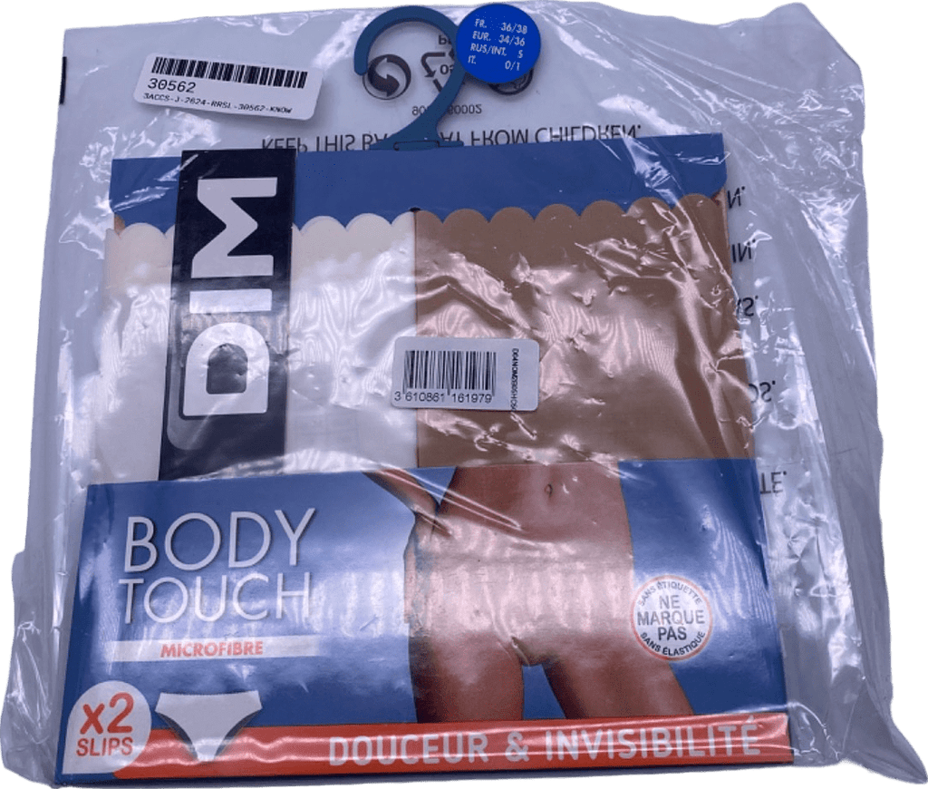 Dim Beige Body Touch Microfibre Briefs UK 6 - 8 - Reliked