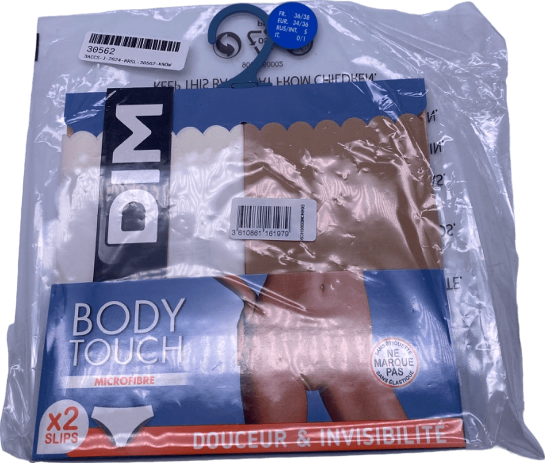 Dim Beige Body Touch Microfibre Briefs UK 6 - 8 - Reliked