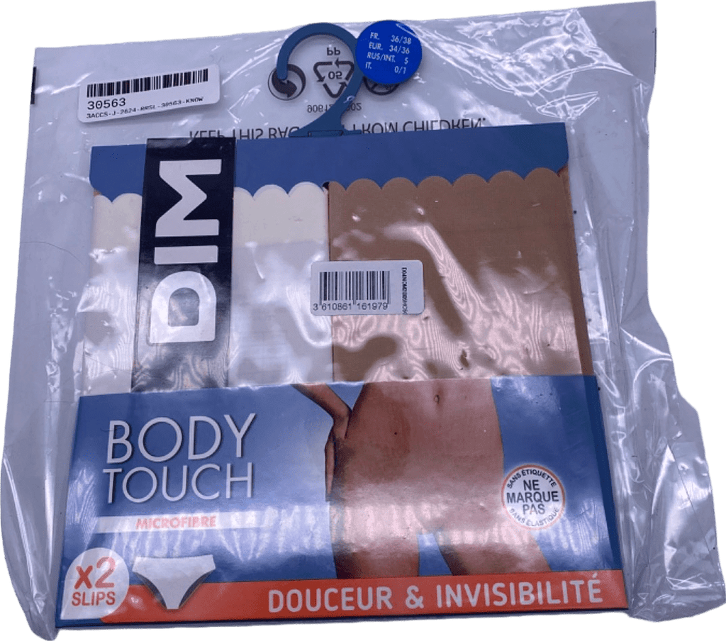 Dim Beige Body Touch Microfibre Hipster Briefs UK 6 - 8 - Reliked
