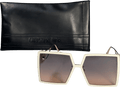 Dior 30montaigne Su Ivory White Square Sunglasses In Case - Reliked
