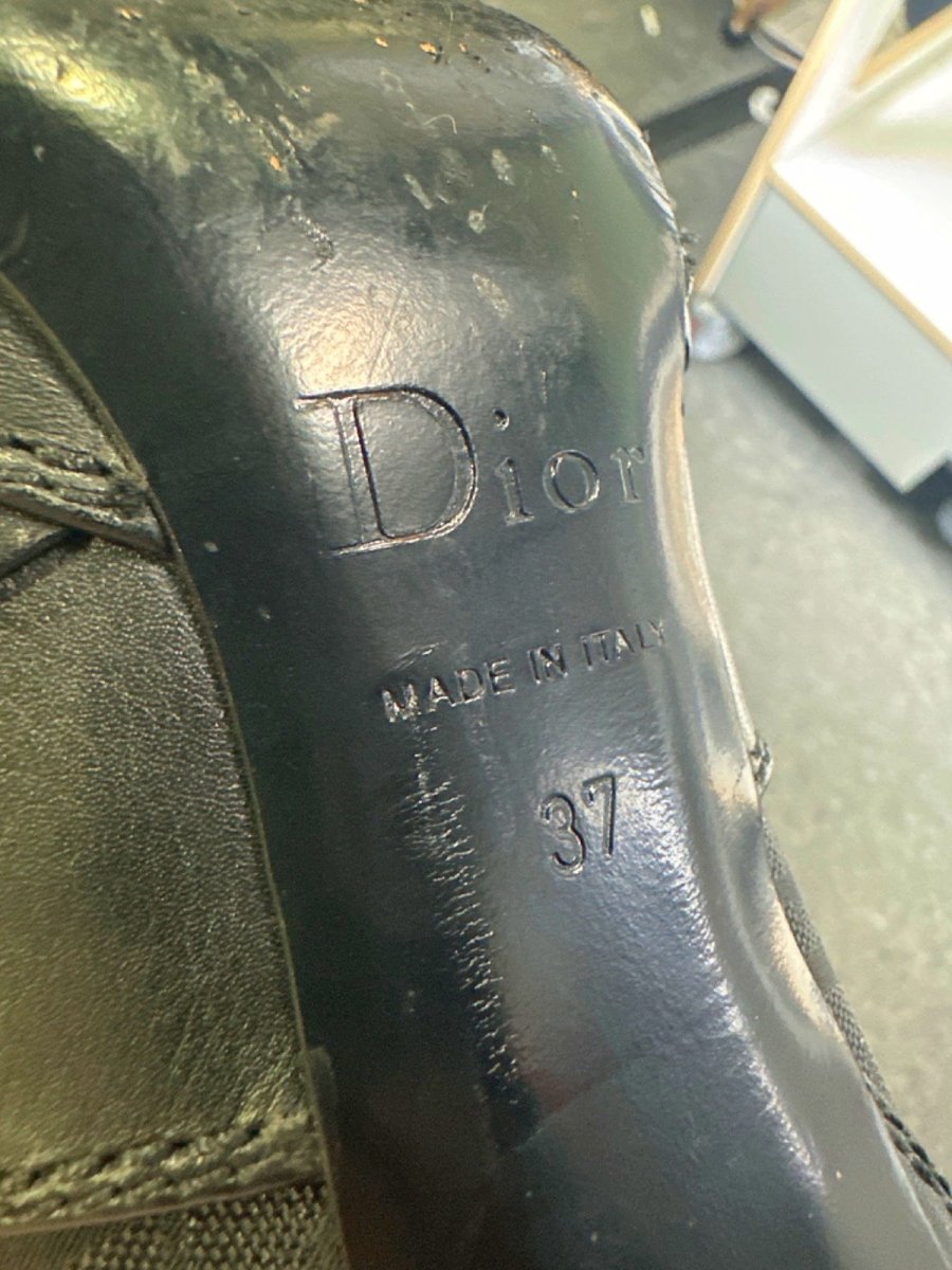 Dior Black Ankle Boots with D - Buckle Detail UK 4 EU 37 - Reliked