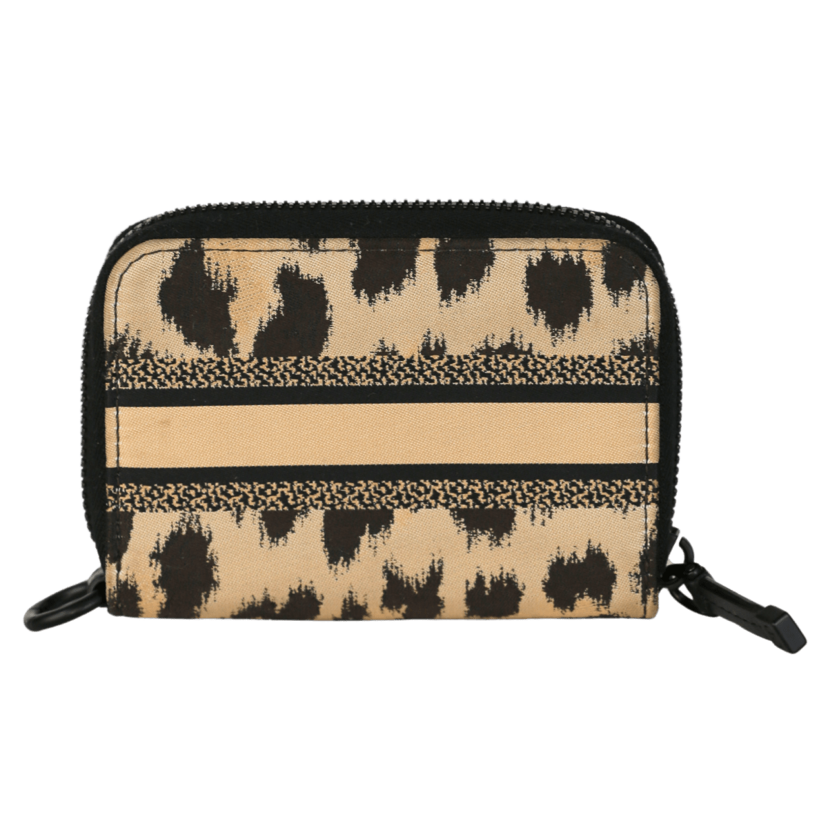 Dior Technical Fabric Embroidered Mizza Diortravel Detachable Card Holder Beige - Reliked