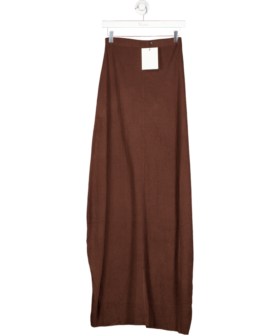 DISSH Alias Chococlate Brown Textured Knit Strapless Midi Dress UK XS - Reliked