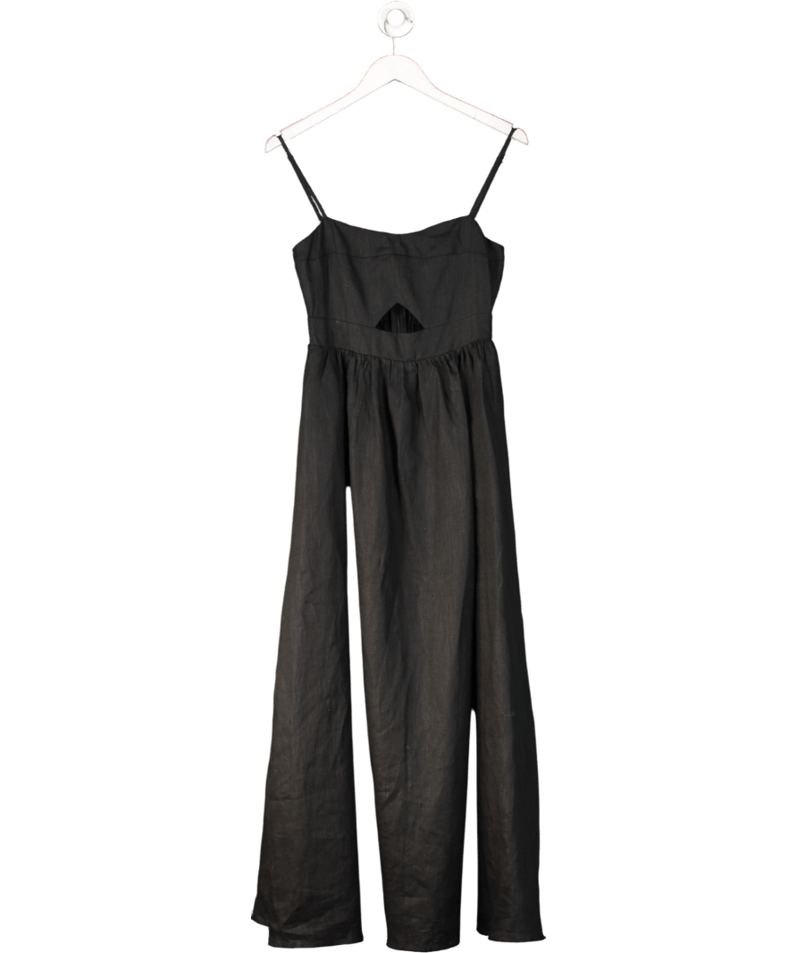 DISSH Black Linen Midi Dress UK 8 - Reliked