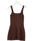 DISSH Brown Nieve Chocolate Sleeveless Mini Dress UK 6 - Reliked