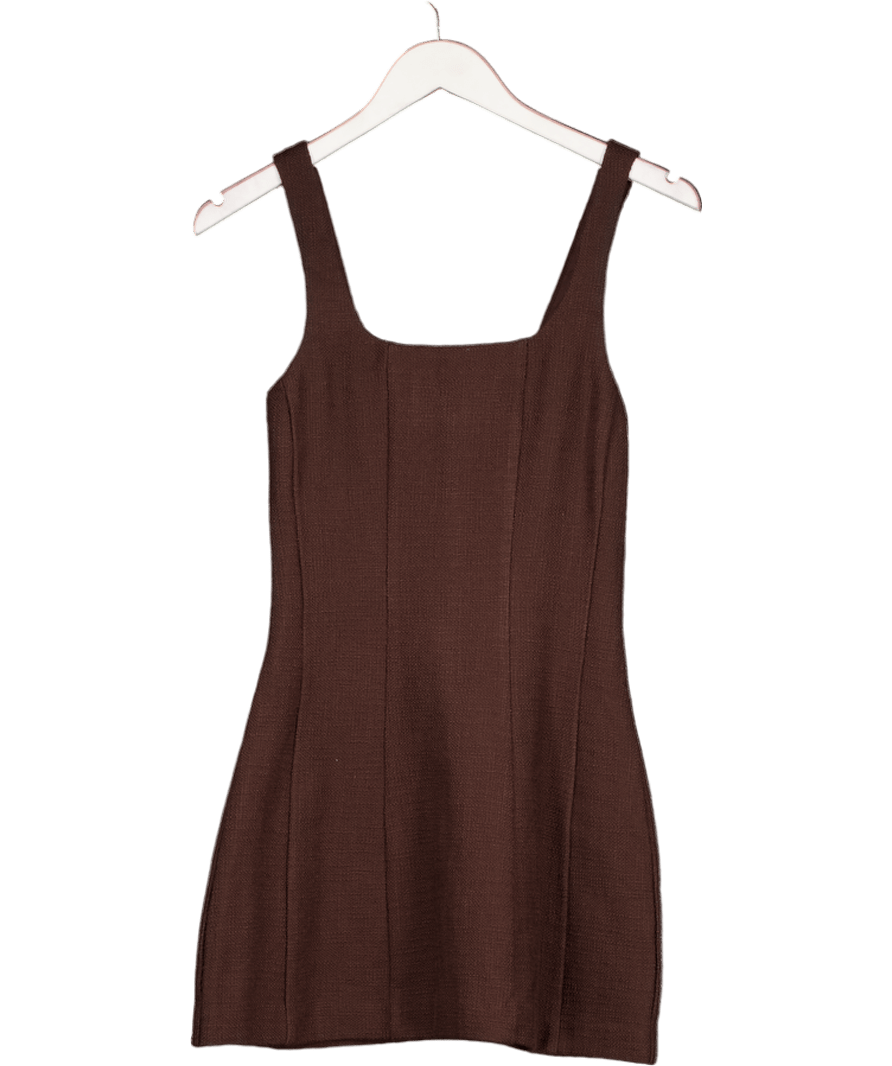 DISSH Brown Nieve Chocolate Sleeveless Mini Dress UK 6 - Reliked