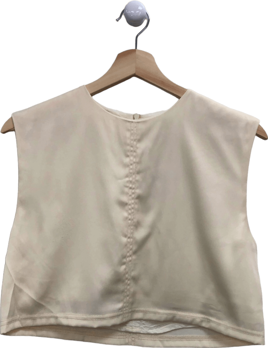 Dissh Cream Sleeveless Crop Top UK 8 - Reliked