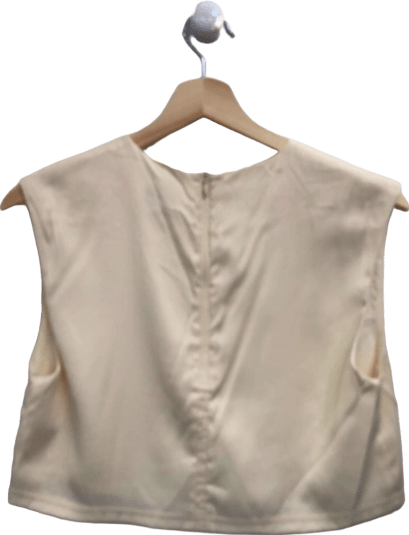 Dissh Cream Sleeveless Crop Top UK 8 - Reliked