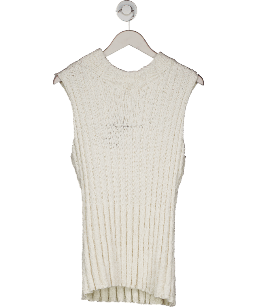DISSH Cream Textured Cotton Knit Top UK M - Reliked