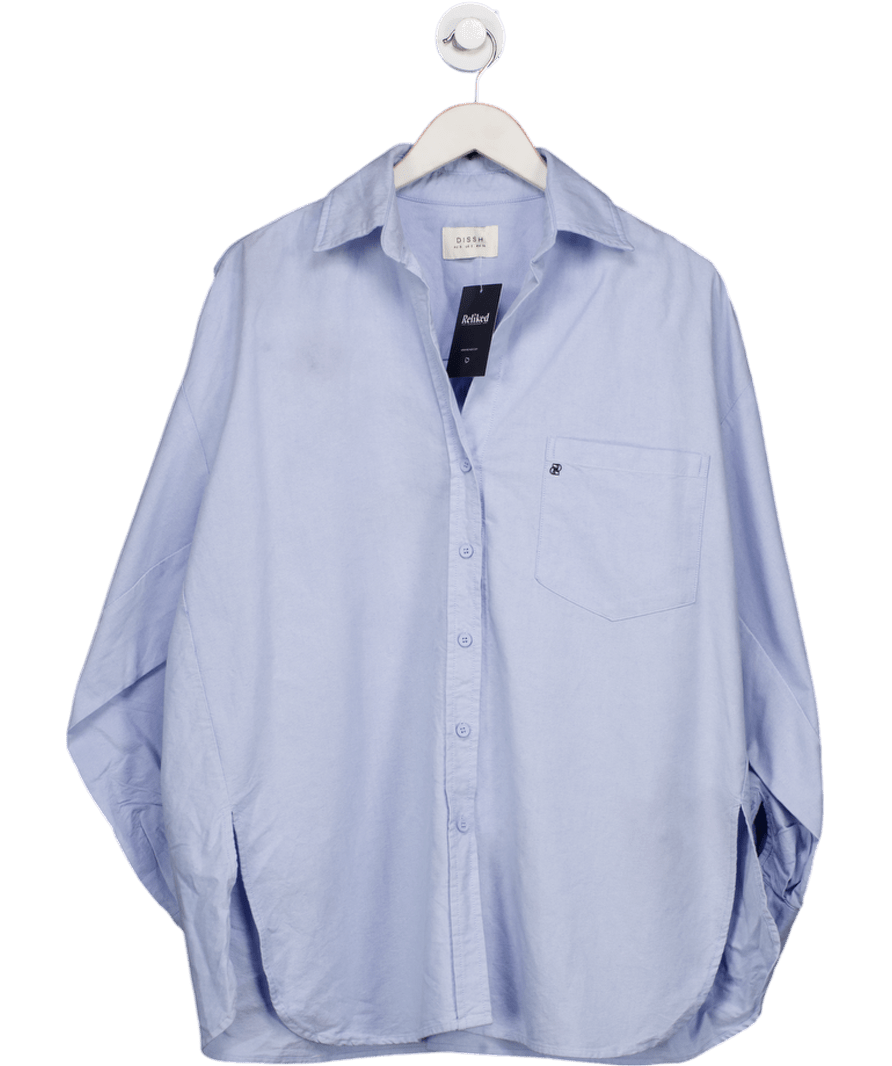 DISSH Rhea Blue Oversized Cotton Shirt UK 6 - Reliked