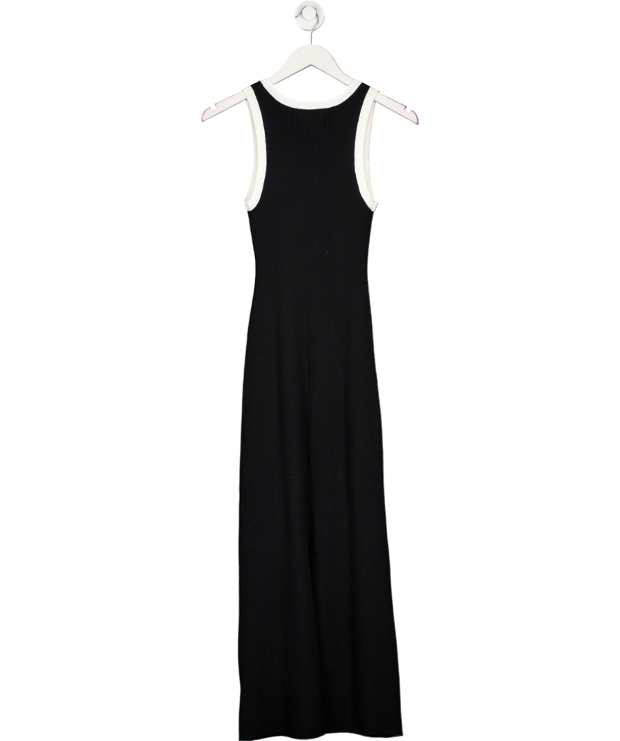 DISSH Signature Black Contrast Midi Dress UK S - Reliked