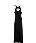DISSH Signature Black Contrast Midi Dress UK S - Reliked
