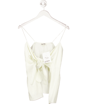 Djerf Avenue Cream Tie Tank Top Cloud UK XXS