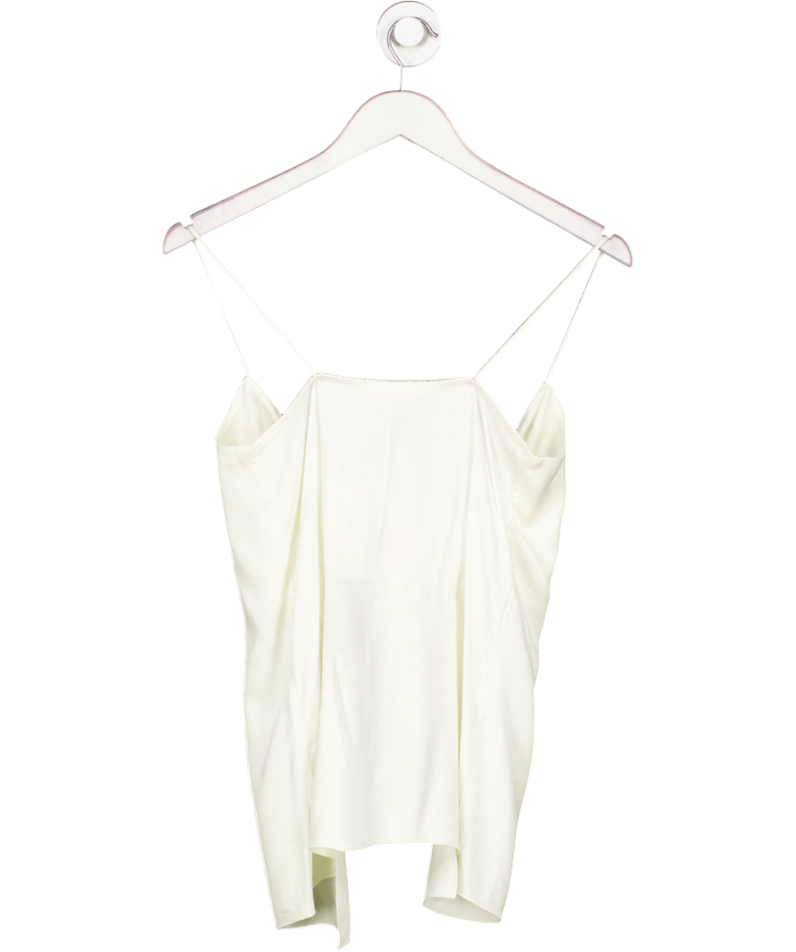 Djerf Avenue Cream Tie Tank Top Cloud UK XXS - Reliked
