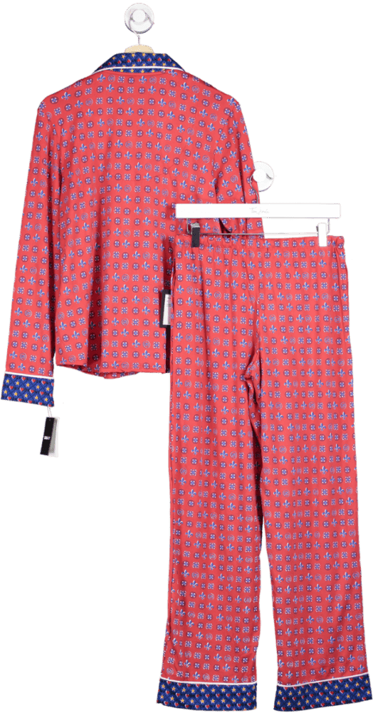 DKNY Red Patterned Pyjama Set UK S - Reliked