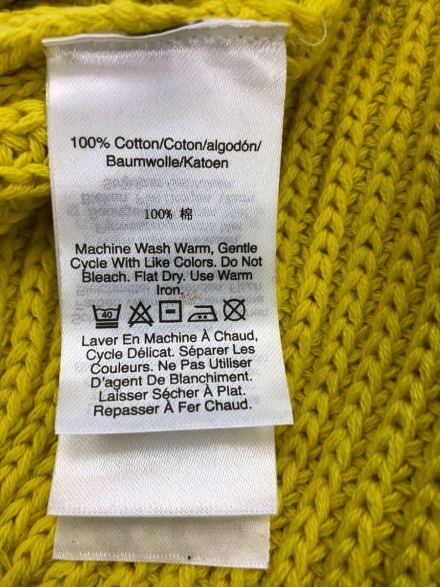 DKNY Yellow Knitted Tank Top UK M - Reliked