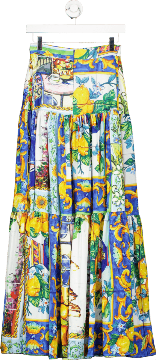 Dolce & Gabbana Multicoloured Patchwork Print Skirt Size EU 36 UK * - Reliked