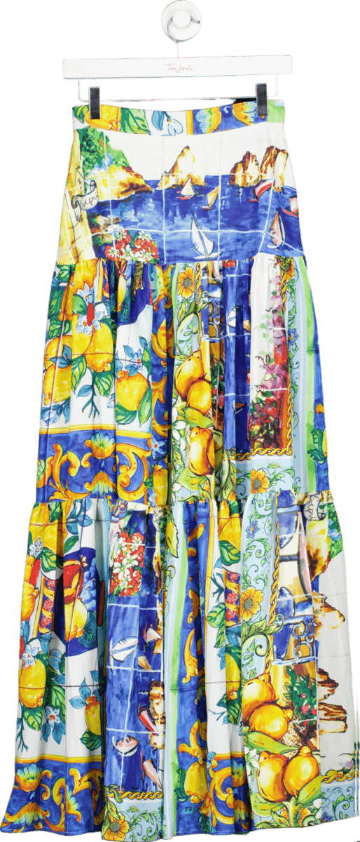 Dolce & Gabbana Multicoloured Patchwork Print Skirt Size EU 36 UK * - Reliked