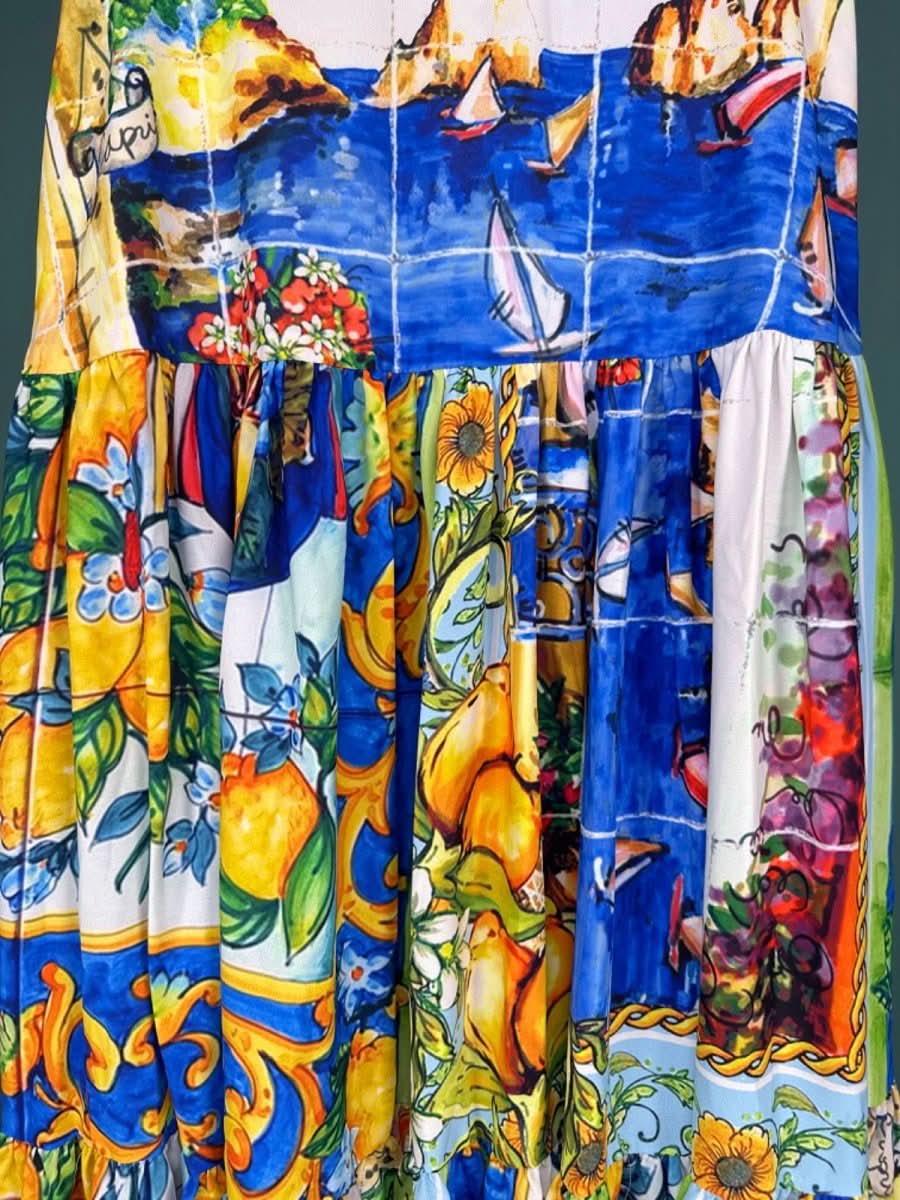 Dolce & Gabbana Multicoloured Patchwork Print Skirt Size EU 36 UK * - Reliked