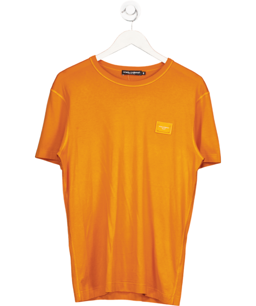 Dolce & Gabbana Plaque T Shirt Dark Orange It48 UK M - Reliked