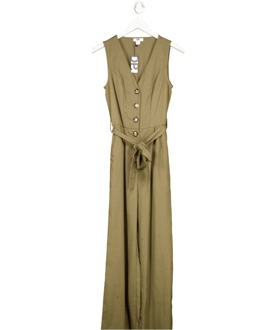 dorothy perkins Green Tall Tie Waist Jumpsuit UK 8 - Reliked
