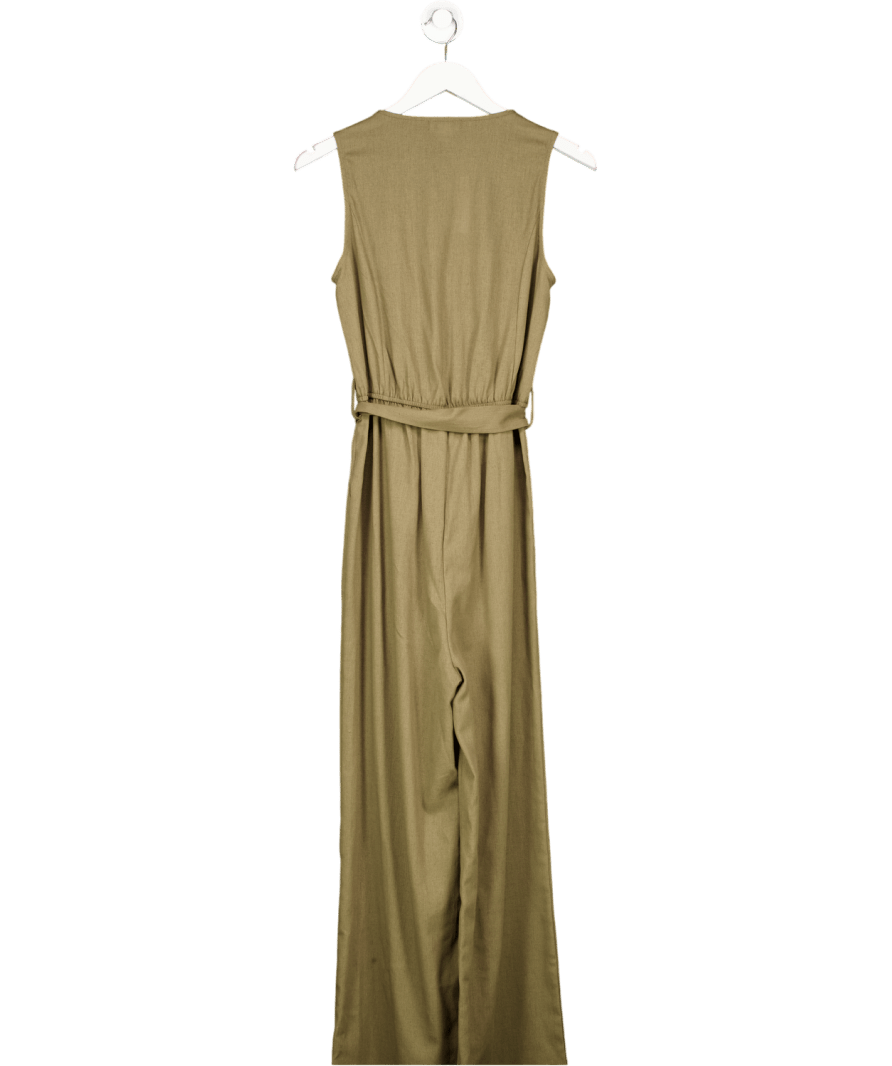 dorothy perkins Green Tall Tie Waist Jumpsuit UK 8 - Reliked