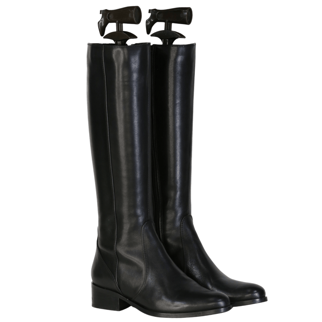Dou Haltham Standard Knee High Boots In Black Leather UK 4 EU 37 👠 - Reliked