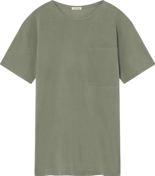 American Vintage Olive Green Pocket Detail Organic Cotton T-shirt UK XL