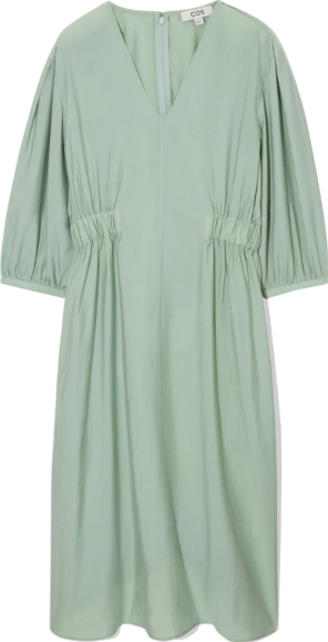 cos Green Voluminous V-neck Dress BNWT UK 12