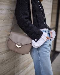 DEMELLIER LONDON X Hannah Strafford-Taylor LTD.EDITION Taupe Suede & Smooth Leather London Shoulder Bag