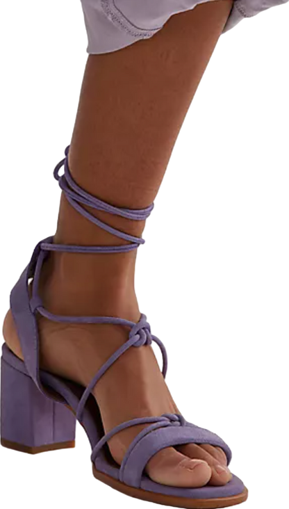 alohas Purple Sophie Lilac Suede Strappy Sandals UK 5 EU 38 👠