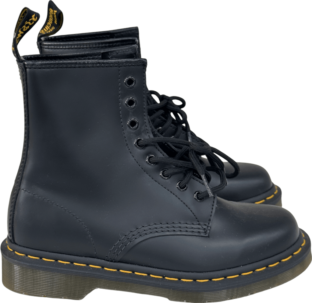 Dr Martens Smooth Leather Lace Up Boots Black UK 5 EU 38 👠 - Reliked